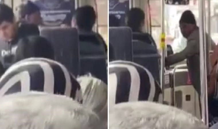 Otobüste tepki çeken anlar: Tanımadığı kadına evlilik teklif etti!