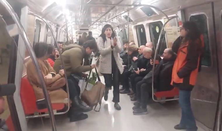 Metroda 'Ekrem İmamoğlu' protestosu!