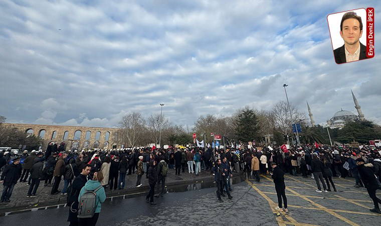 Saraçhane'de öğrencilerin direnişi sürüyor: Taksim'e doğru yürüyen öğrencilerden 'Her yer Taksim her yer direniş' sloganları