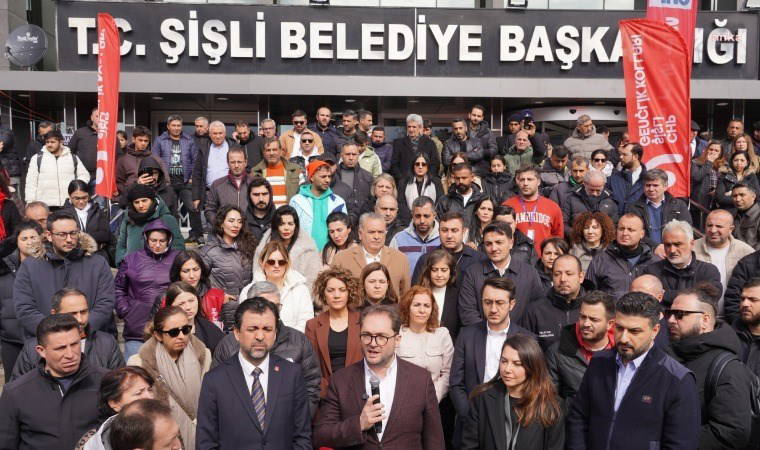 Şişli Belediyesi önünde açıklama: Hukuki süreci yakından takip ediyoruz