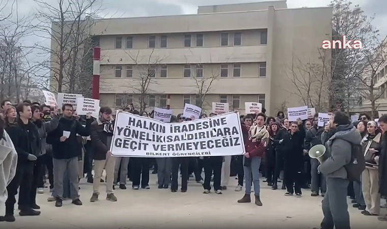 Bilkent Üniversitesi öğrencileri eylemde: 'Öğrenciler mücadelesini büyütmekte kararlı'