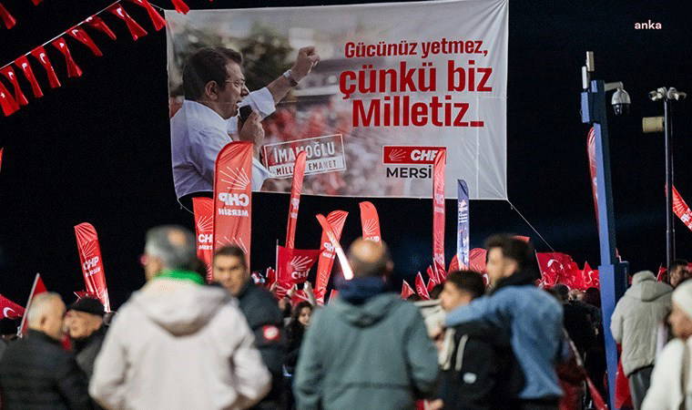 Mersin'de 'İmamoğlu' mitingi: 'Demokrasi tarihine darbe vuruyorsunuz'