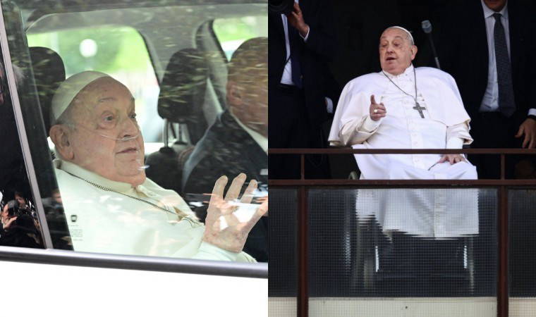 Papa taburcu edildi: Haftalar sonra ilk kez ortaya çıktı