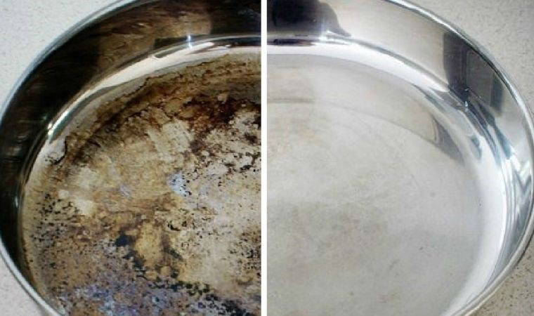 Yanmış tencereleri pırıl pırıl yapmanın en kolay yolu