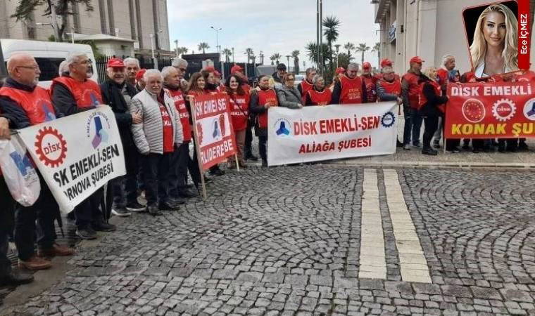DİSK Emekli-Sen üyeleri, 4 bin liralık ikramiyeye tepki için bir araya geldi: ‘Açlığa mahkûm edildik’