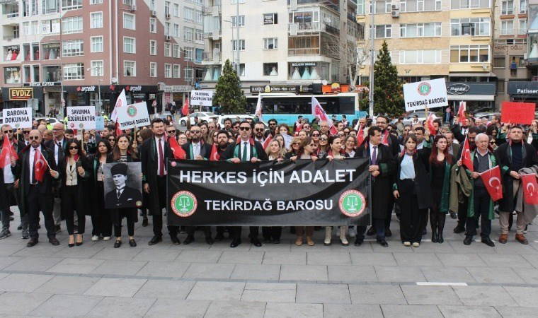 Tekirdağ Barosu'ndan kayyum ve tutuklamalara karşı protesto