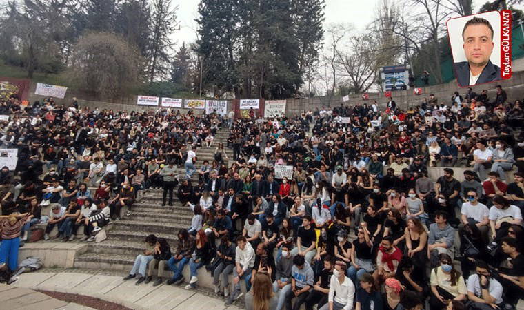 'AKP defol üniversiteler bizimdir'