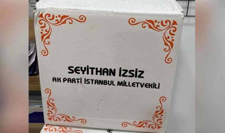 Yardım kolilerine AKP'li vekil Seyithan İzsiz'in ismi yazıldı
