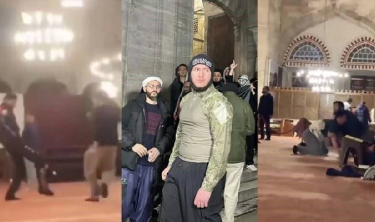 Cami içerisinde polislerle top oynamışlardı