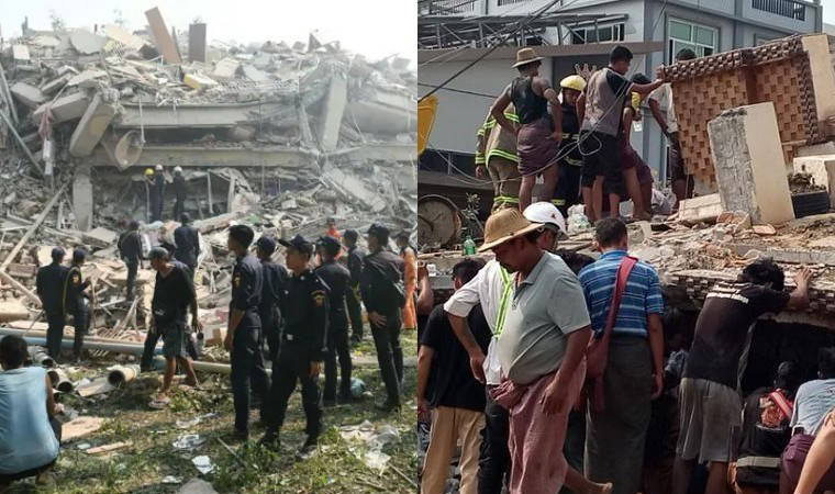 Myanmar'da yıkım: Can kaybı yükseliyor