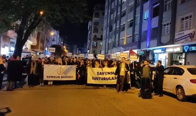 Samsun Barosu’ndan İstanbul Barosu’na destek yürüyüşü