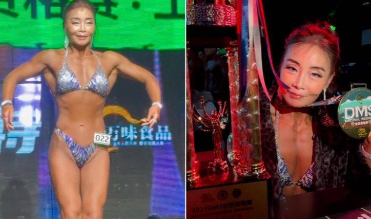 Gençleri geride bıraktı, şampiyon oldu: 55 yaşındaki “Kaslı Büyükanne”