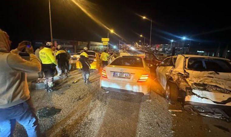 Uygulama noktasında 9 araç birbirine girdi... Yaralılar var!