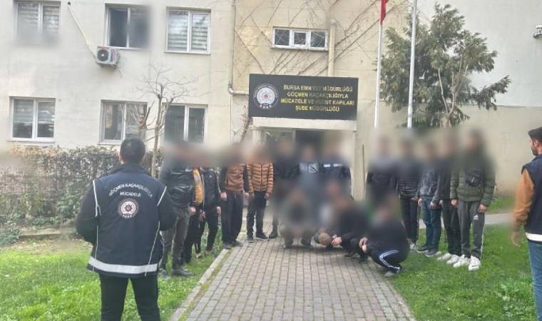 Bursa'da 'kaçak göçmen' operasyonu: 18 göçmen yakalandı