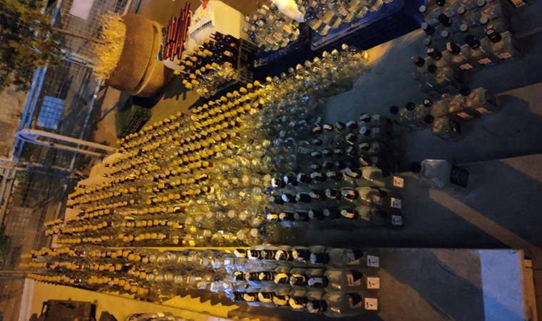 Tekirdağ'da litrelerce 'sahte içki' ele geçirildi