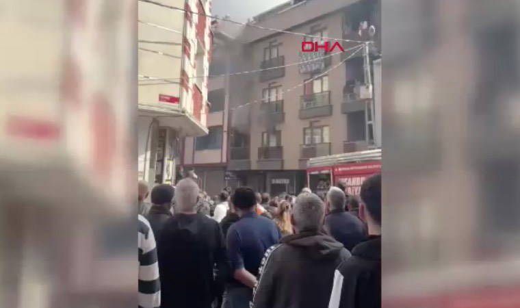 Son Dakika... Esenyurt'ta 4 katlı binada yangın