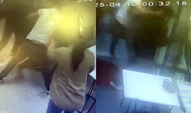 Kavga anı kaydedildi... Börekçiye sığındı, saldırıdan kurtulamadı!