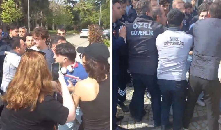 YTÜ'de güvenlik, öğrencilere müdahale etti: Üniversitede oturma eylemi başladı
