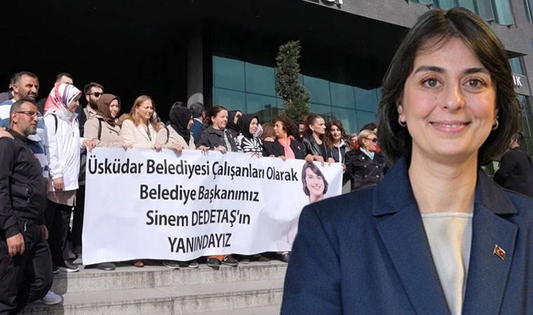 Üsküdar'da Sinem Dedetaş'a destek: 'Hayasız ve aşağılık, cinsiyetçi hareketleri nefretle kınıyoruz'