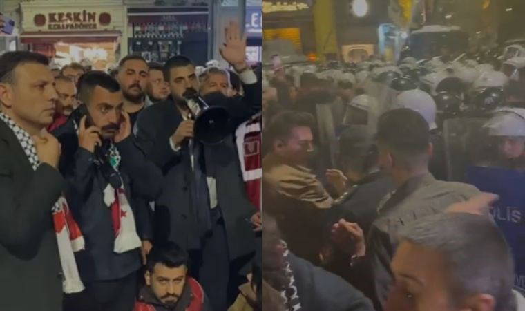 CHP'nin Filistin için Taksim yürüyüşüne müdahale: 'Hiçbir arkadaşımız gözaltına alınmayacak'