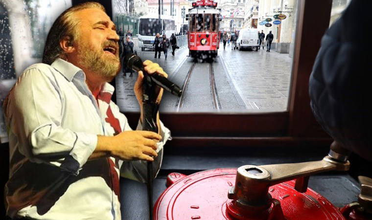 İETT'den Volkan Konak'a vefa: Nostaljik tramvayda 'Kuzeyin Oğlu'nun ezgileri yankılandı