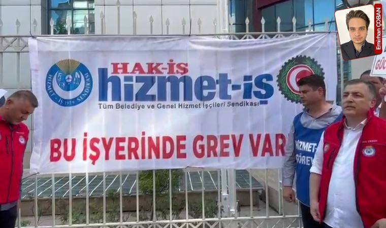 Altındağ’da işçiler AKP’li Başkan Tiryaki’ye karşı grev başlattı: Belediye önüne pankart asıldı