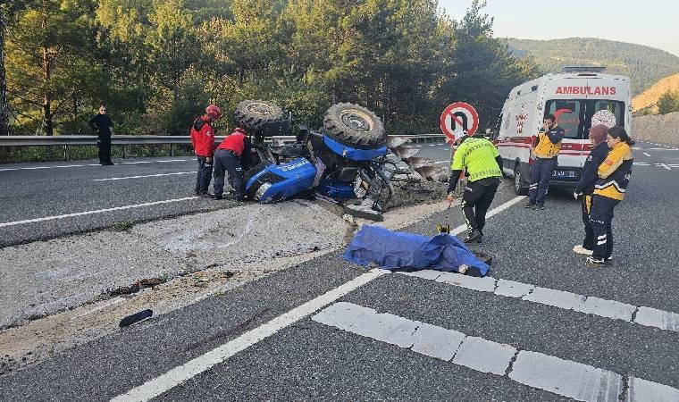 Devrilen traktörün sürücüsü hayatını kaybetti!