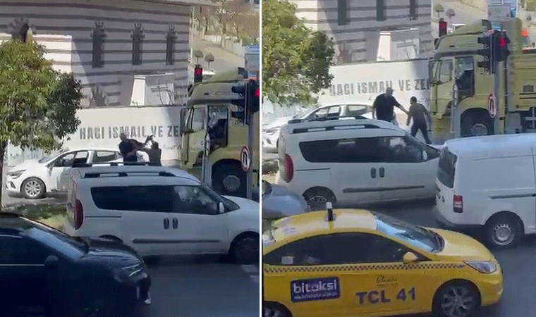 İstanbul'da trafikte dehşet: Çekiçle saldırdı!