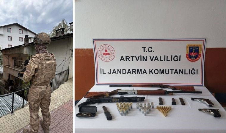 Artvin ve Trabzon'da silah kaçakçılığı operasyonu: 9 gözaltı