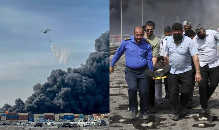 Bender Abbas Limanı'nda yangın sürüyor: Rusya'dan destek geldi!