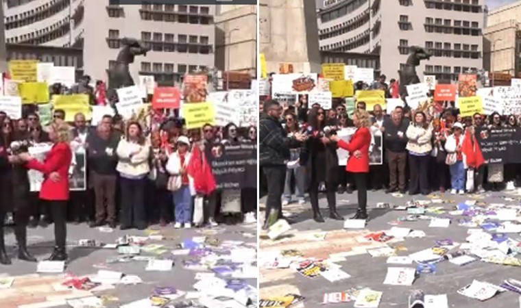 Atamaya itiraz eden öğretmenler, KPSS kitaplarını fırlattı: 'Bu bize hak mı, reva mı?'