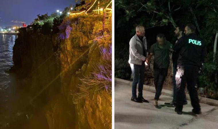 Antalya'da panik anları... Sevgilisiyle tartışıp 25 metrelik falezlere çıktı: 'Benim suçum seni sevmek mi?'