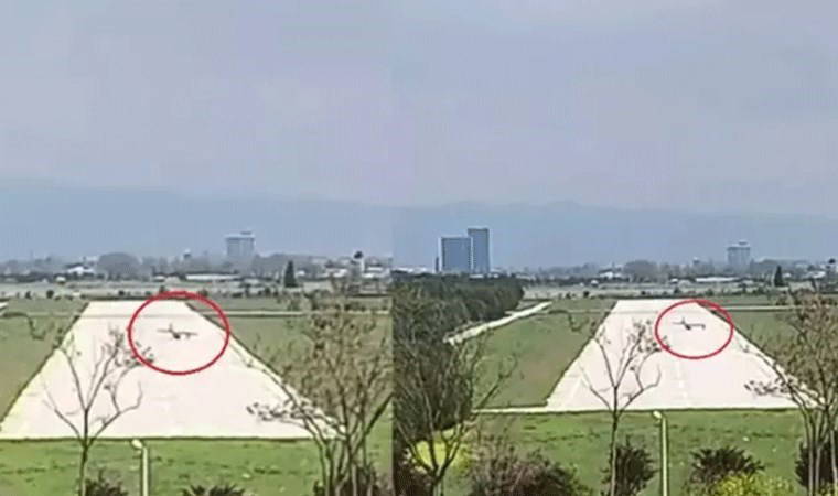 Uçağın pervanesi iniş sırasında piste çarptı: Yaralılar var!