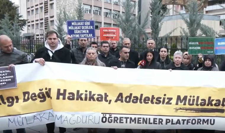 'Mülakat mağduru' öğretmen adayları MEB önünde: Bakan Tekin'e 'istifa' çağrısı