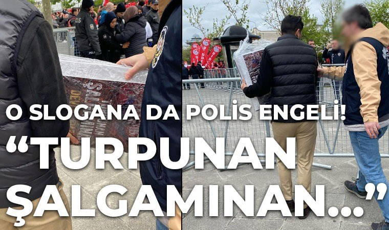 Kadıköy’de 1 Mayıs mitingine ‘turp-şalgam’ yasağı: CHP’li gençlerin pankartını polis engelledi