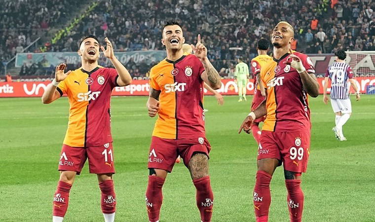 Şampiyonluğa 1 puan kaldı... Galatasaray, Trabzonspor'u 2 golle mağlup etti!