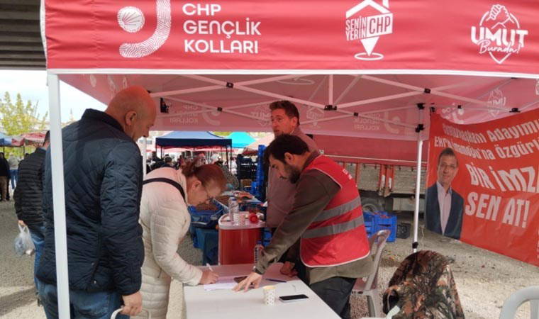 Samsun'da CHP'nin imza standına saldırı