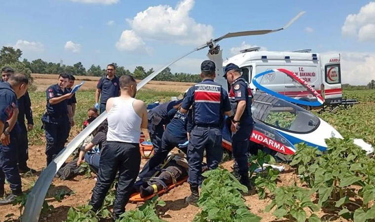 Jandarmaya ait 'cayrokopter' düştü: Yaralılar var...