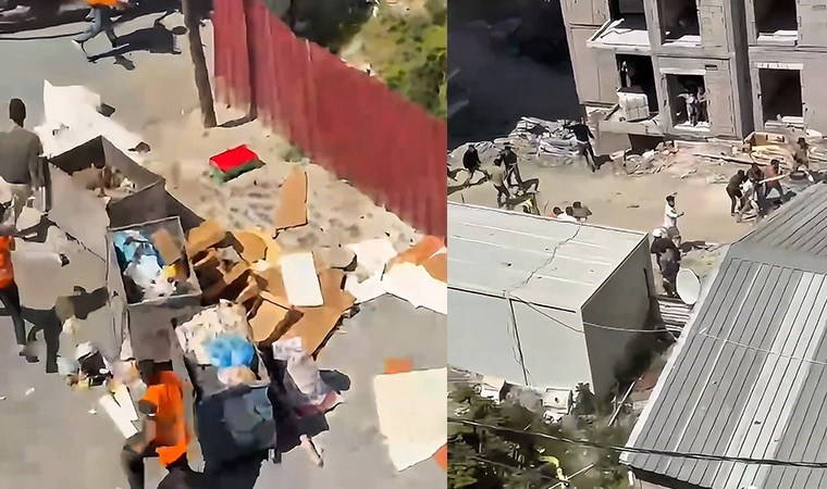 Gaziosmanpaşa'da inşaat işçileri birbirine girdi: Taşlı sopalı kavga!
