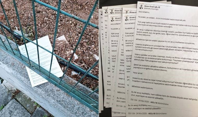Sosyal medyadan duyurdu: İmamoğlu'nun paylaşımlarını sokakta dağıtan avukata gözaltı