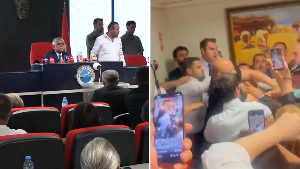 Menderes Belediyesi seçimlerinde yumruklar havada uçuştu