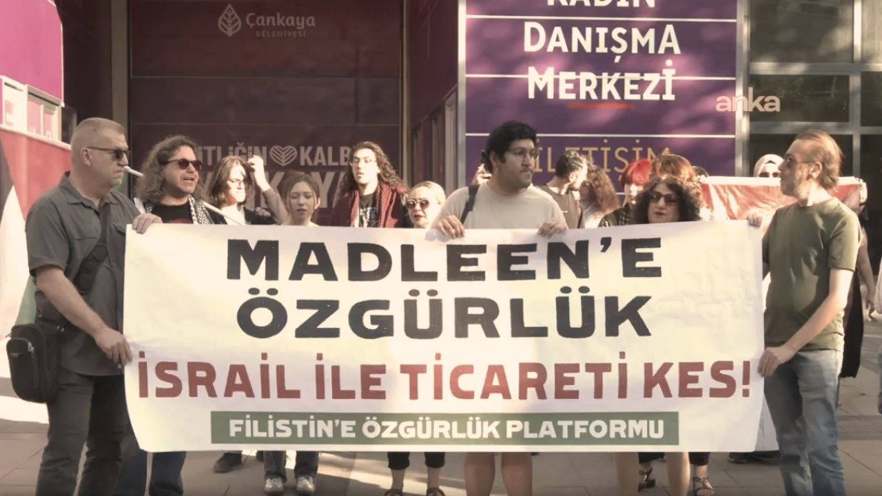 Ankara'da 'Madleen' eylemi: ‘Gazze üzerindeki ablukaya hemen son verilmelidir’