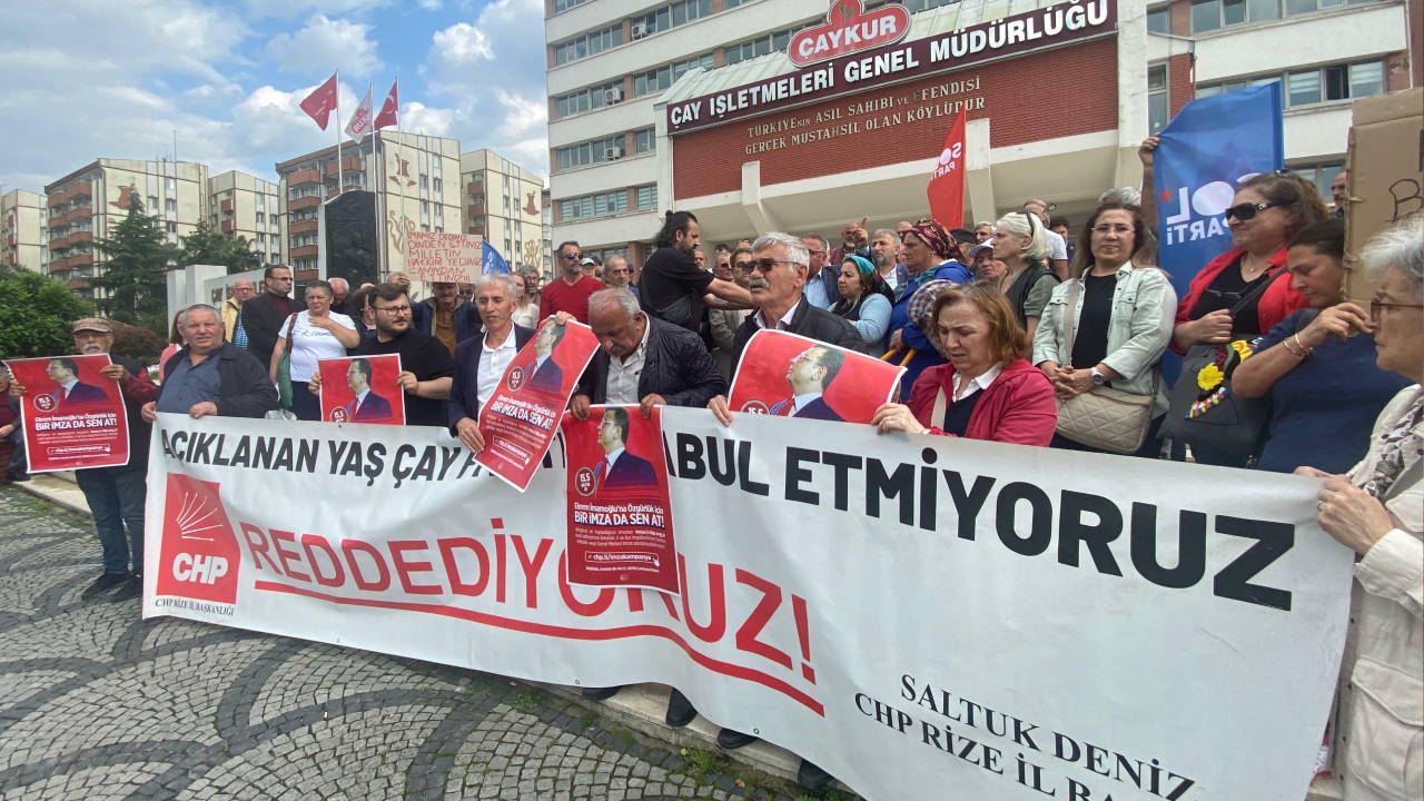 CHP'den ÇAYKUR önünde kota uygulamasına tepki