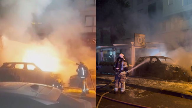Kadıköy’de oto galeride yangın...