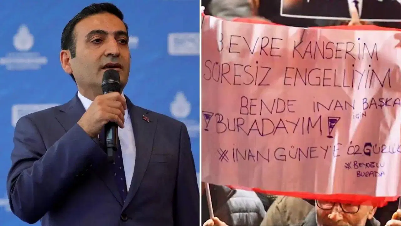 İnan Güney'den o pankartı açan yurttaşa mesaj