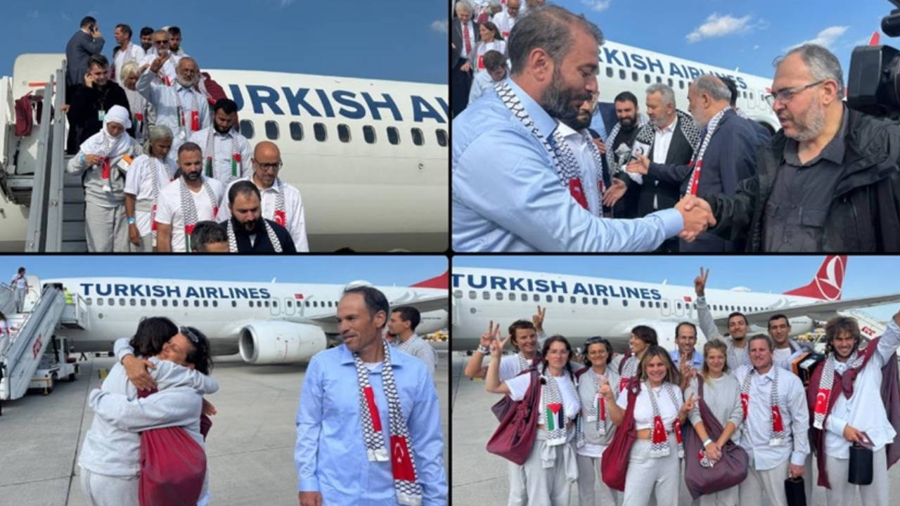 İsrail'in alıkoyduğu 18 Türk İstanbul'da