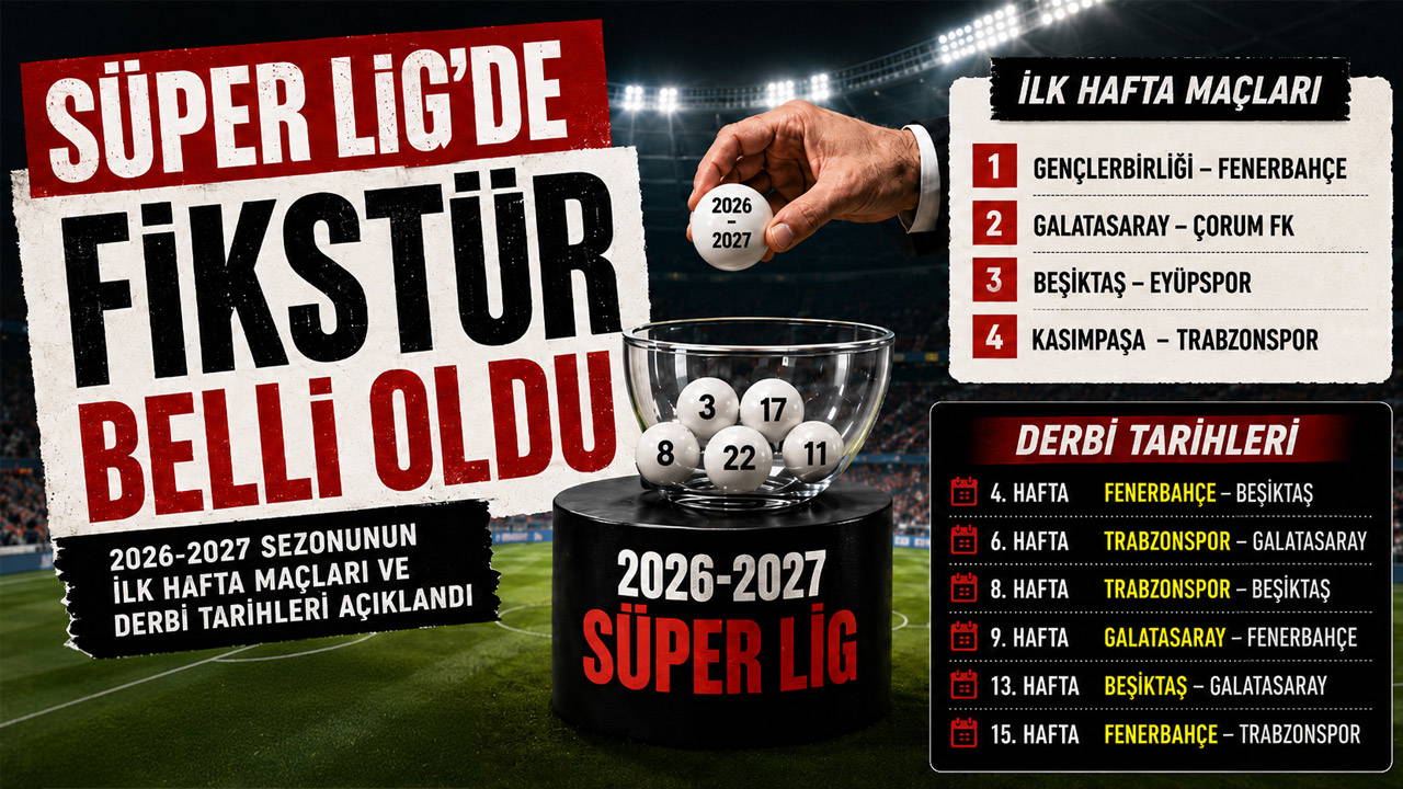 İşte Süper Lig'deki ilk hafta maçları ve derbi tarihleri!