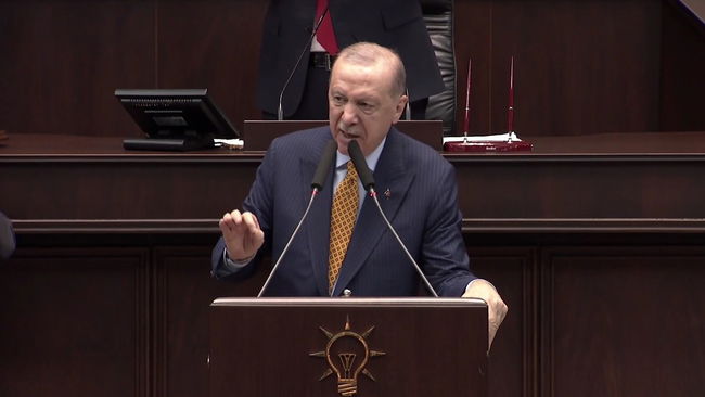 Erdoğan grup kürsüsünde İsrail'e yanıt verdi