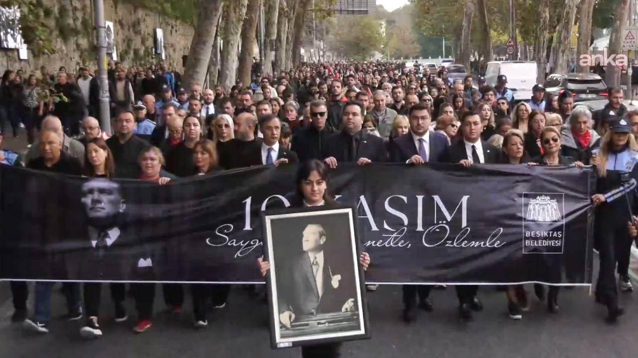 Dolmabahçe'ye 'Saygı Yürüyüşü' düzenlendi!