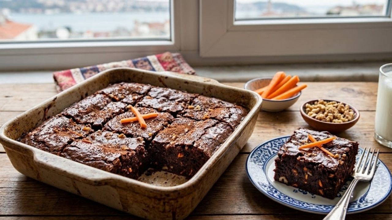 Çay saatlerinin yeni yıldızı: Havuçlu brownie tarifi
